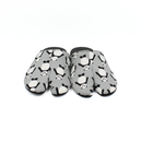 Front view of gray Tabi Slippers " PANDA "