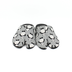 Front view of gray Tabi Slippers " PANDA "