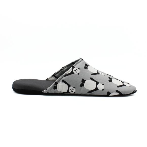 Right side of gray Tabi Slippers " PANDA "