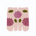 Front view of short pink Tabi Socks " Ajisai "