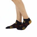 Person wearing short black Tabi Socks " Nara Daibutsu ", right side view