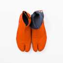 Top view of orange Tabi Shoes " RAIN "