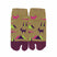 Front view of short khaki Tabi Socks " Mikasayama "
