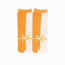 Front view of long yellow Tabi Socks " Goen "– children's size