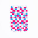 Front view of long pink Tabi Socks " Chigiri-e "– children's size