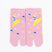 Front view of short pink Tabi Socks " Surfer"