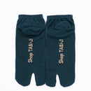 Back view of short green Tabi Socks " Shika Nozoku "