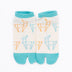 Front view of short light yellow Tabi Socks " Shika Origami "