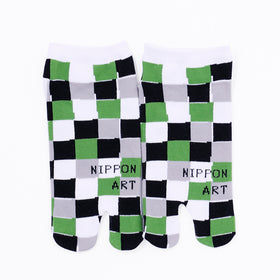 Front view of short black Tabi Socks " Chigiri-e "