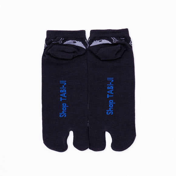 Back view of short black Tabi Socks " Kamakura Daibutsu "
