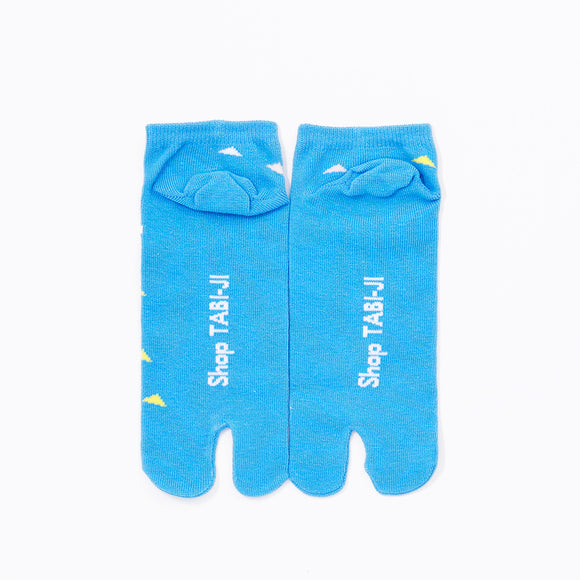 Back view of short blue Tabi Socks " Surfer "
