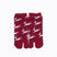 Front view of short red Tabi Socks " Shika Hashiru "