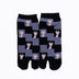 Front view of short black Tabi Socks "Shika Nozoku"