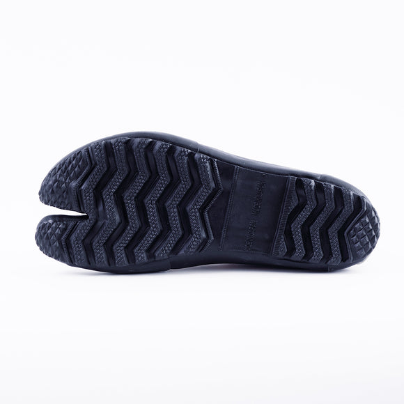Outsole view of brown Tabi Shoes " PLANET "