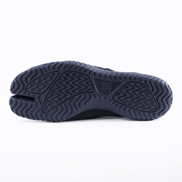 Outsole view of yellow Tabi Shoes " CHEKER "