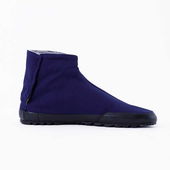 Right side of Blue×Gray Tabi Shoes " FLEECE "