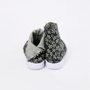 Back view of green Tabi Shoes " UME "