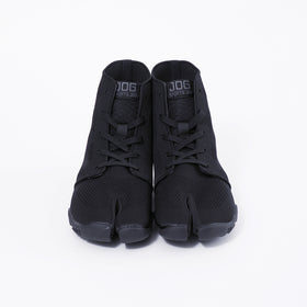 Front view of black Tabi Shoes "SPORTS JOG Ⅱ"