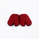 Front view of red Tabi Slippers " KASUMI "
