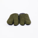 Front view of green Tabi Slippers " KASUMI "