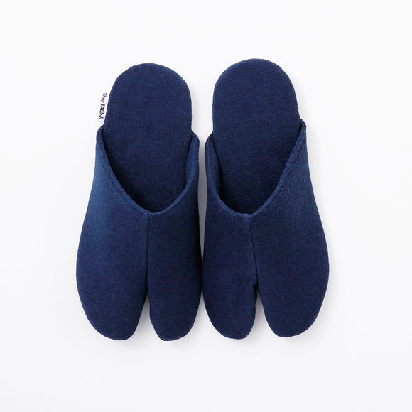 Top view of navy Tabi Slippers " PILE "