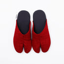 Top view of red Tabi Slippers " KASUMI "
